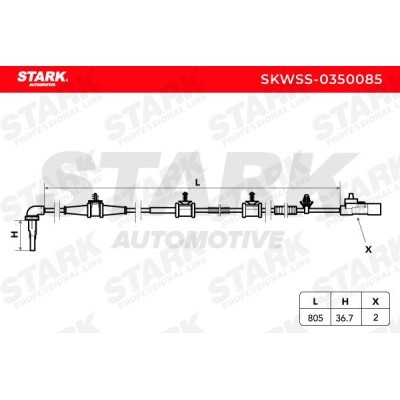 ABS Sensor Stark SKWSS-0350085 SKWSS-0350085 - foto 3