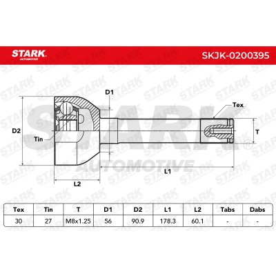 Gelenksatz, Antriebswelle Stark SKJK-0200395 SKJK-0200395 - foto 4