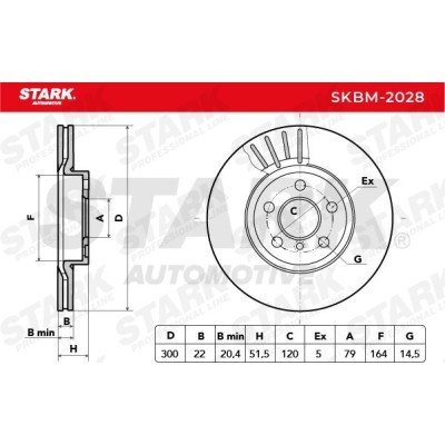 Bremsscheibe Stark SKBM-2028 SKBM-2028 - foto 6