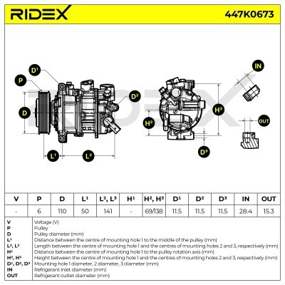 Kompressor, Klimaanlage 447K0673 - foto 7