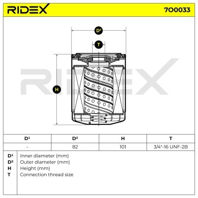 Ölfilter RIDEX 7O0033 7O0033 - foto 6