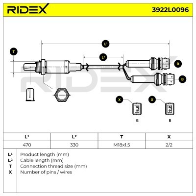 Lambdasonde RIDEX 3922L0096 3922L0096 - foto 6
