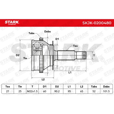 Gelenksatz, Antriebswelle Stark SKJK-0200480 SKJK-0200480 - foto 5