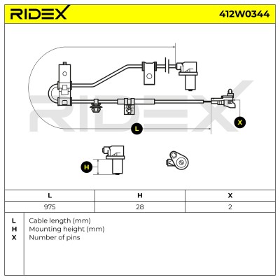 ABS Sensor RIDEX 412W0344 412W0344 - foto 6