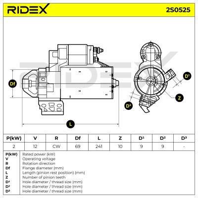 Anlasser RIDEX 2S0525 2S0525 - foto 6