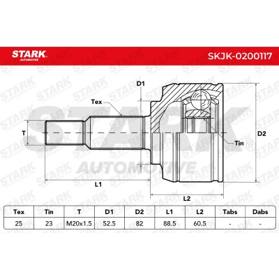 Gelenksatz, Antriebswelle Stark SKJK-0200117 SKJK-0200117 - foto 6