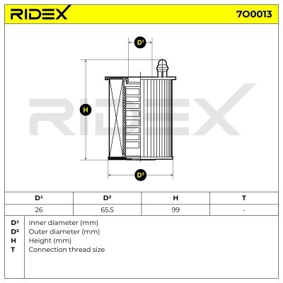 Ölfilter RIDEX 7O0013 7O0013 - foto 6