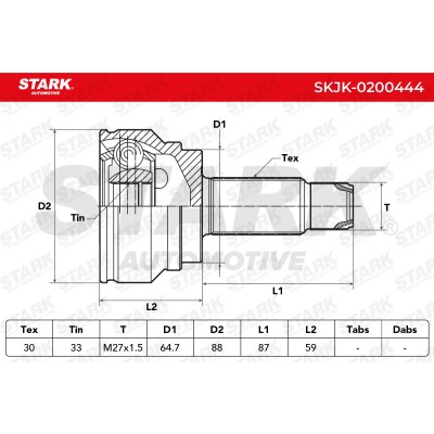 Gelenksatz, Antriebswelle Stark SKJK-0200444 SKJK-0200444 - foto 5