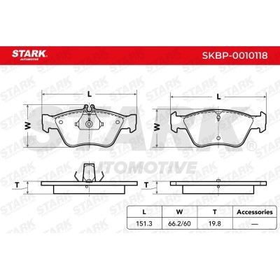 Bremsbeläge Satz Stark SKBP-0010118 SKBP-0010118 - foto 3