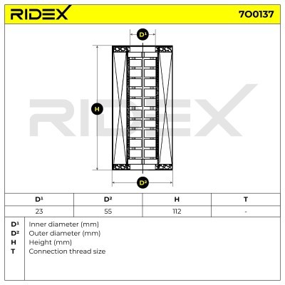 Ölfilter RIDEX 7O0137 7O0137 - foto 5