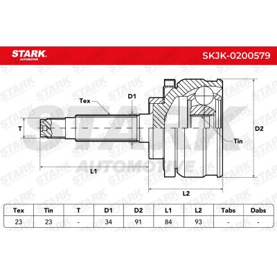 Gelenksatz, Antriebswelle Stark SKJK-0200579 SKJK-0200579 - foto 5