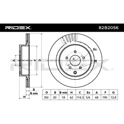 Bremsscheibe RIDEX 82B2056 82B2056 - foto 9
