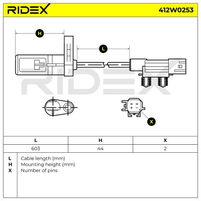 ABS Sensor RIDEX 412W0253 412W0253 - foto 6