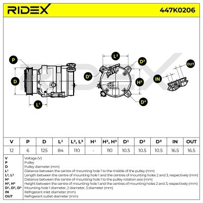 Kompressor, Klimaanlage OPEL Tigra Coupe 447K0206 - foto 6