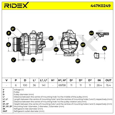 Kompressor, Klimaanlage 447K0249 - foto 5