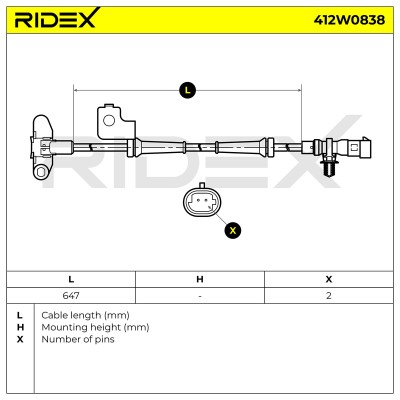 ABS Sensor RIDEX 412W0838 412W0838 - foto 6