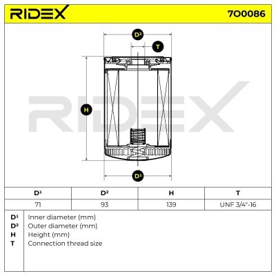 Ölfilter RIDEX 7O0086 7O0086 - foto 5