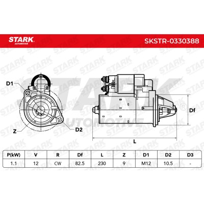 Anlasser Stark SKSTR-0330388 SKSTR-0330388 - foto 7