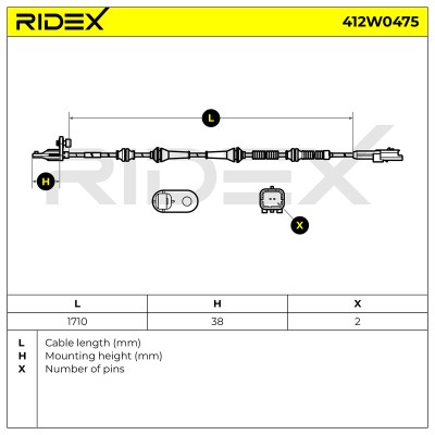 ABS Sensor RIDEX 412W0475 412W0475 - foto 6