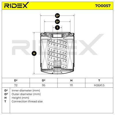 Ölfilter RIDEX 7O0057 7O0057 - foto 5