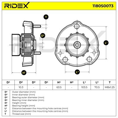 Stoßdämpferkissen Vorderachse RIDEX 1180S0073 1180S0073 - foto 6