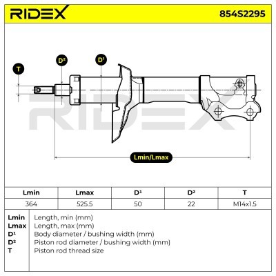 Stoßdämpfer RIDEX 854S2295 854S2295 - foto 9