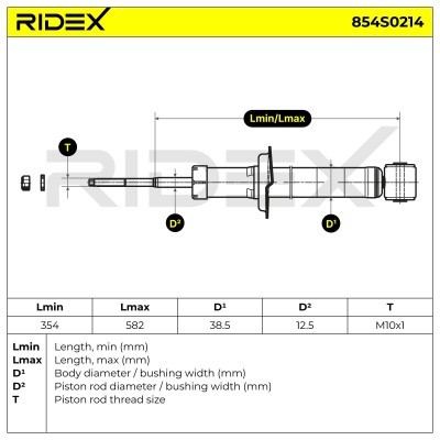 Stoßdämpfer RIDEX 854S0214 854S0214 - foto 5