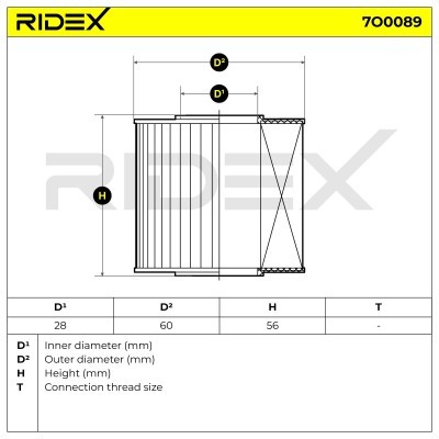 Ölfilter RIDEX 7O0089 7O0089 - foto 7
