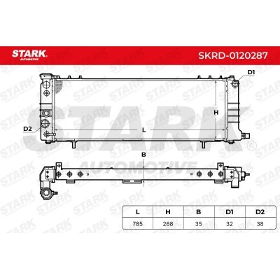 Kühler, Motorkühlung Stark SKRD-0120287 SKRD-0120287 - foto 4