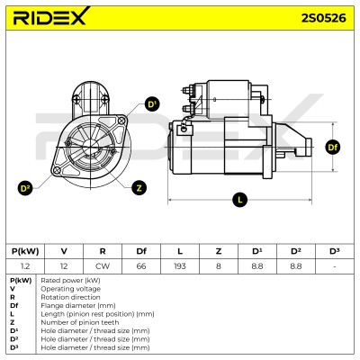 Anlasser RIDEX 2S0526 2S0526 - foto 6