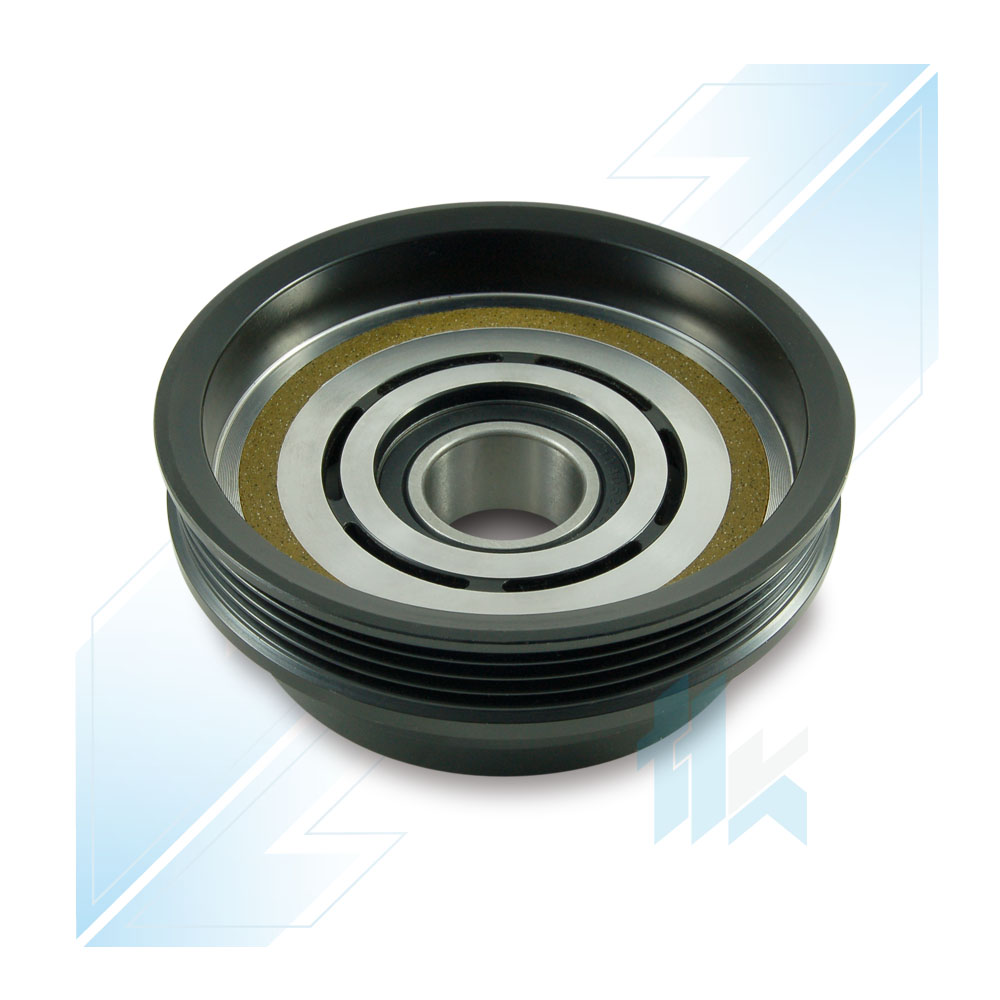 Klimakompressor Riemenscheibe DENSO 10PA17C 4PK (PV4) Ø126/Ø122 BMW 111D117400 - foto 1
