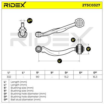Querlenker RIDEX 273C0327 273C0327 - foto 8