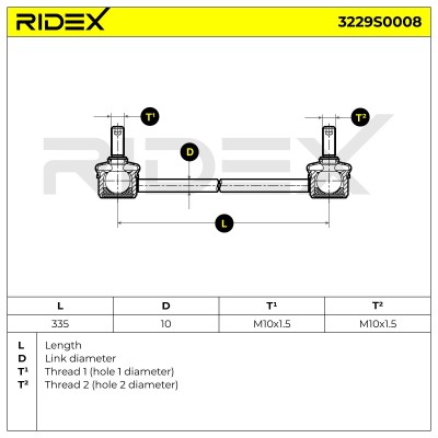 Stabilisator Stange RIDEX 3229S0008 3229S0008 - foto 7