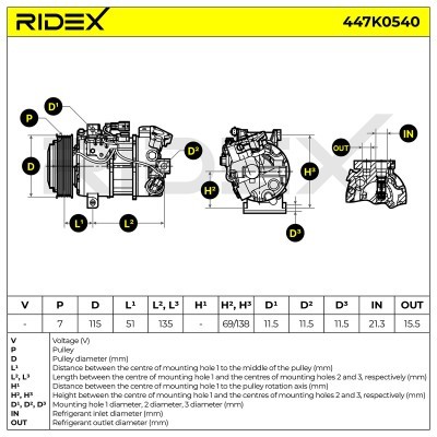 Kompressor, Klimaanlage RENAULT 447K0540 - foto 7