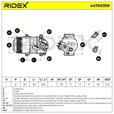 Kompressor, Klimaanlage 447K0359 - foto 5