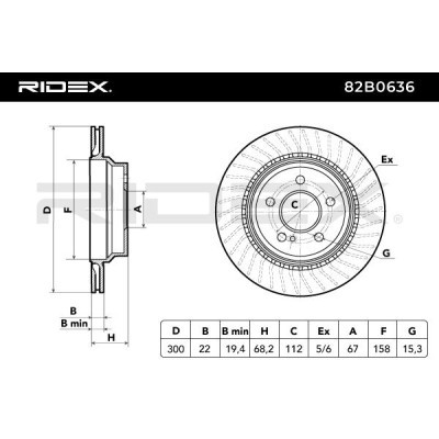 Bremsscheibe RIDEX 82B0636 82B0636 - foto 4