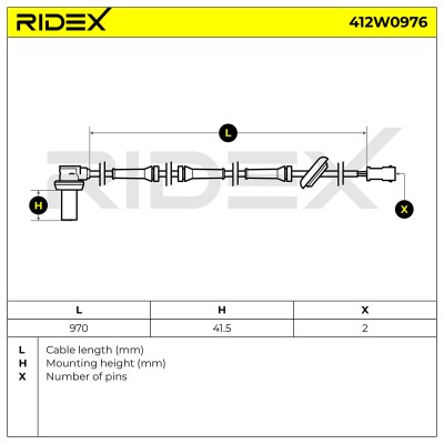 ABS Sensor RIDEX 412W0976 412W0976 - foto 6
