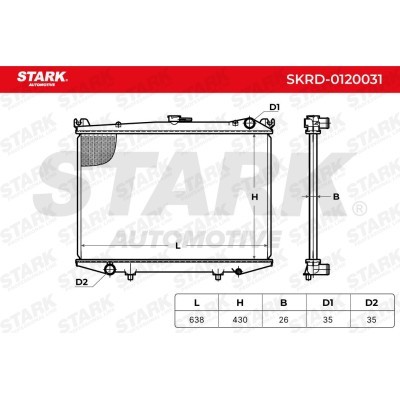 Kühler, Motorkühlung Stark SKRD-0120031 SKRD-0120031 - foto 4