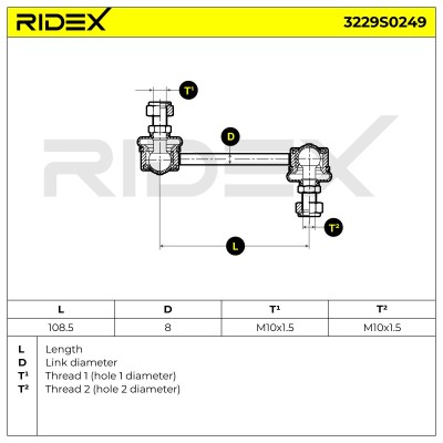 Stabilisator Stange RIDEX 3229S0249 3229S0249 - foto 5