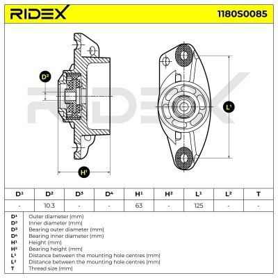 Stoßdämpferkissen Vorderachse RIDEX 1180S0085 1180S0085 - foto 4