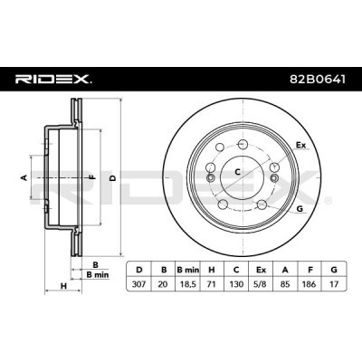 Bremsscheibe RIDEX 82B0641 82B0641 - foto 3