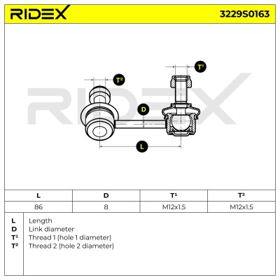 Stabilisator Stange RIDEX 3229S0163 3229S0163 - foto 6