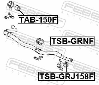 Lagerung, Stabilisator FEBEST TSB-GRJ158F TSB-GRJ158F - foto 2