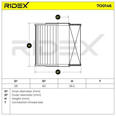 Ölfilter RIDEX 7O0146 7O0146 - foto 6