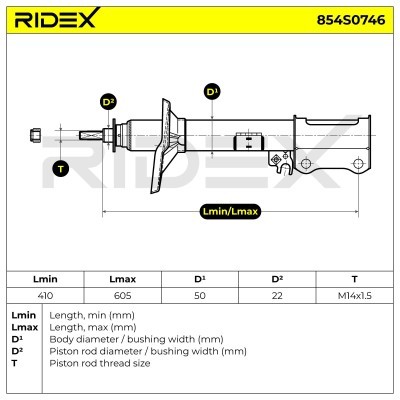 Stoßdämpfer RIDEX 854S0746 854S0746 - foto 6