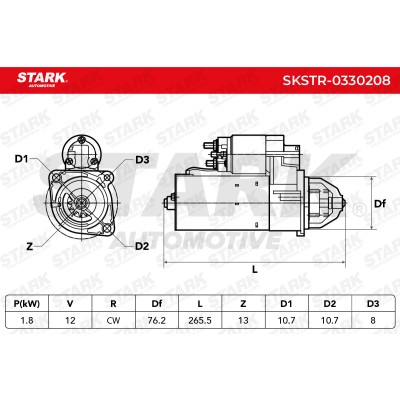 Anlasser Stark SKSTR-0330208 SKSTR-0330208 - foto 7