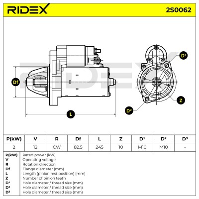 Anlasser RIDEX 2S0062 2S0062 - foto 6