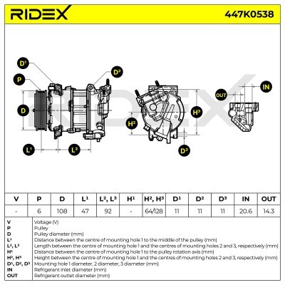 Kompressor, Klimaanlage DS 447K0538 - foto 7