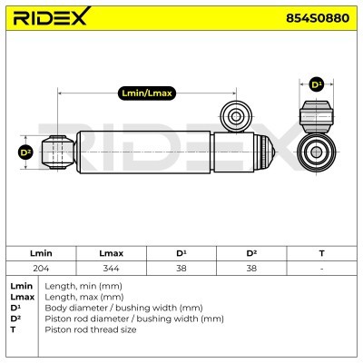 Stoßdämpfer RIDEX 854S0880 854S0880 - foto 8