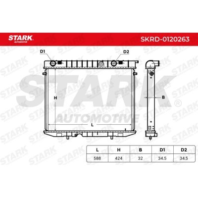 Kühler, Motorkühlung Stark SKRD-0120263 SKRD-0120263 - foto 5